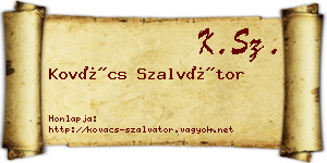 Kovács Szalvátor névjegykártya